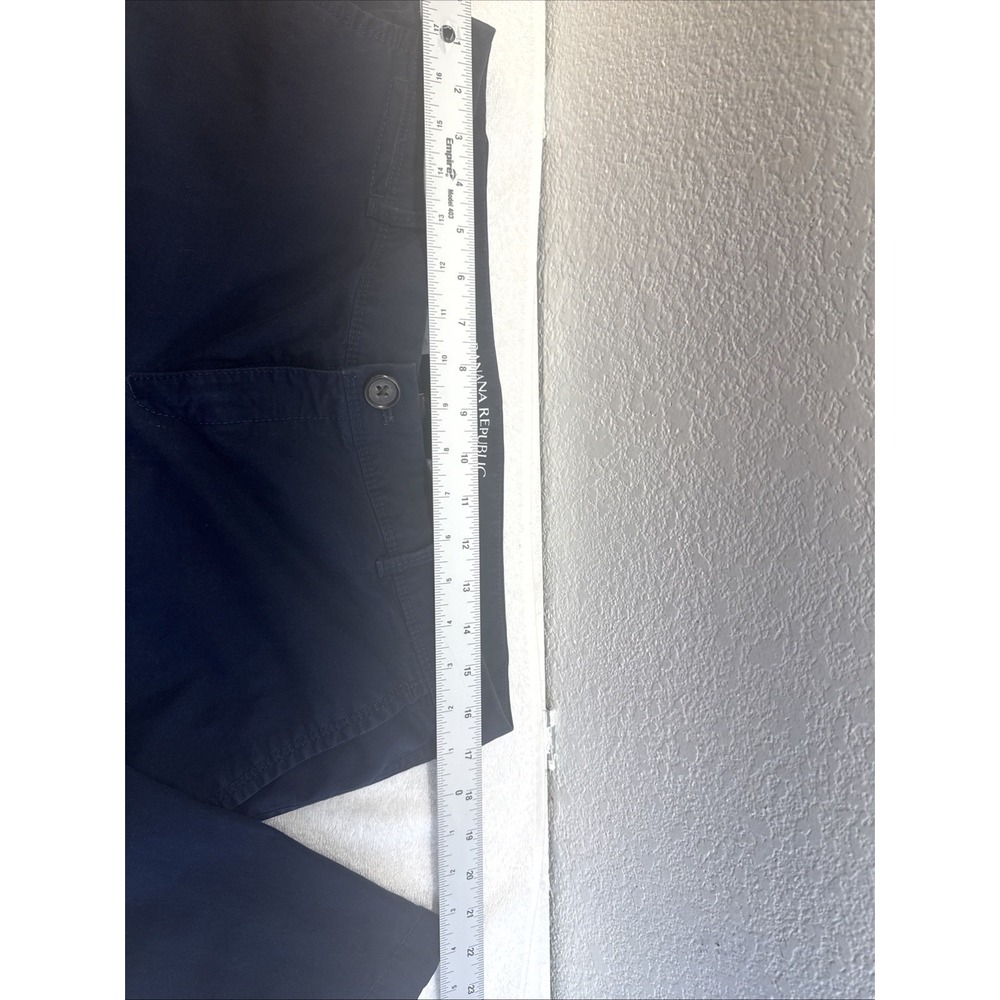 Banana Republic City Chino Pants Womens 10 Navy Blue Straight Leg Stretch Casual